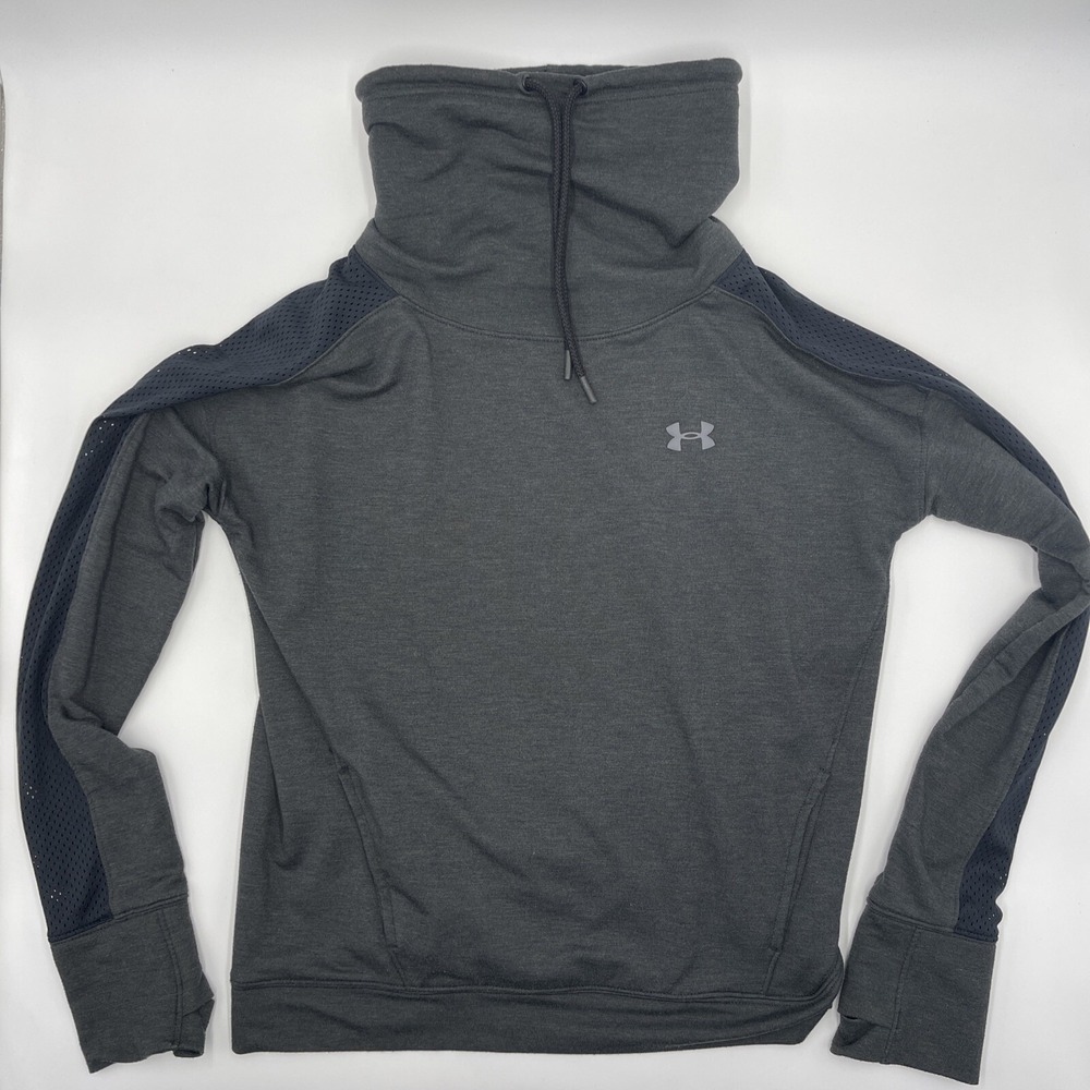 Under Armour Sweatshirt S Loose Athletic Long Sleeve Cowl Neck Front Pocket #393